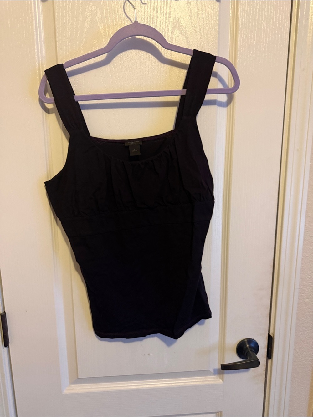 Ann Taylor Black Wide-Strap Tank Top